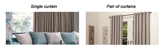 single or pair of curtains